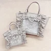 Sweet Y2k Aesthetic Transparent Bow Ita Bag Casual Chic Ruffle Fashion Women's Handbags All Match Kawaii Shoulder Crossbody Bags 5