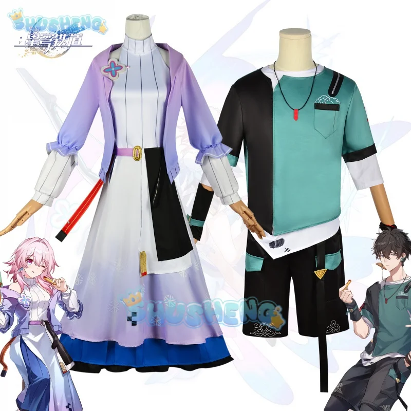 

Game Honkai Star Rail 7th March and Dan Heng Cosplay Costumes Uniform Outfit Cosplay