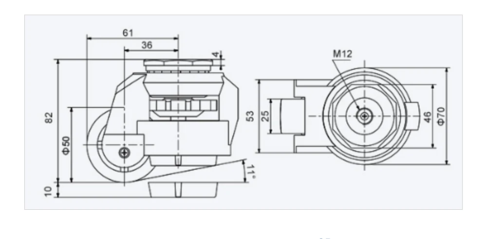 Cloudray Universal Rad GD-60S 10mm Einstellbar M12 Standard Gewinde für CO2 Laser Schneiden & Gravur Maschine – Detail 4
