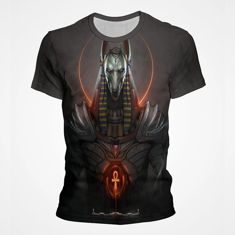 

Egyptian Gods Pharaoh Graphic Fashion T Shirt 3D Classic Egyptian Pharaoh Printed Tee Shirts Kids Cool Streetwear Short Sleeves