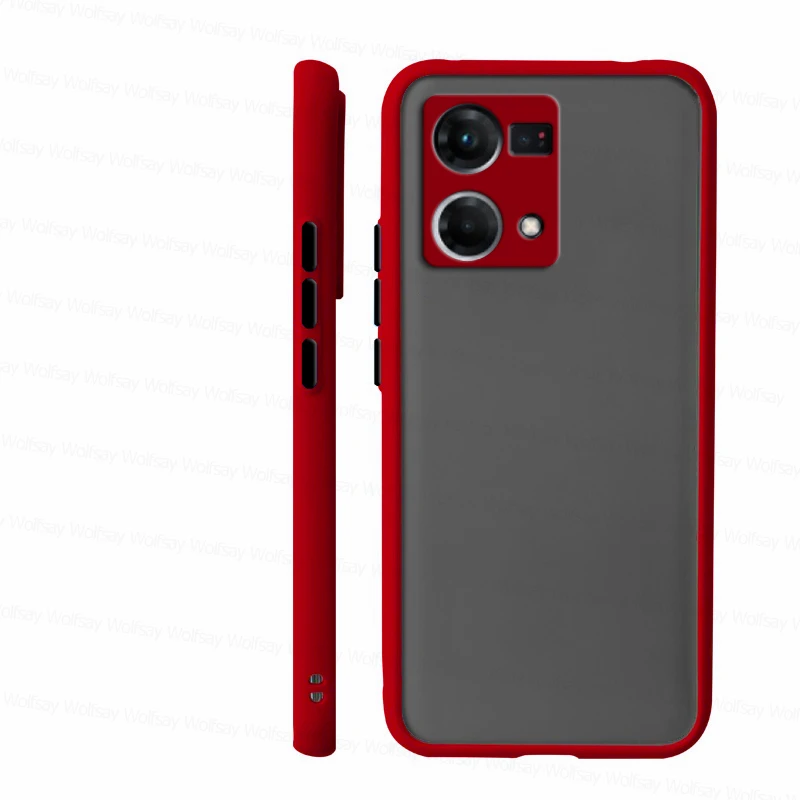 Matēts datora vāciņš priekš OPPO Reno7 4G korpusa Reno 7 4G 5G 7 Pro Cover Triecienizturīgs TPU cietās aizmugures aizsargtālruņa vāciņš priekš OPPO _voghion.com