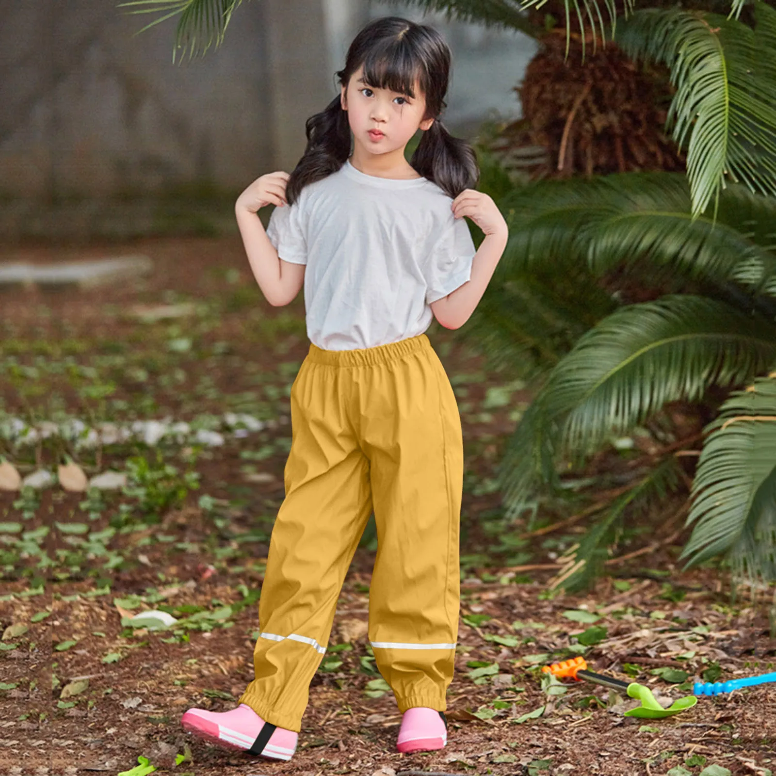 

Raincoat Girls 7 8 Girls Dungarees Children Bottoms Windproof Mud Kids Pants Boys Rain Breathable Trousers Double Water-Proof