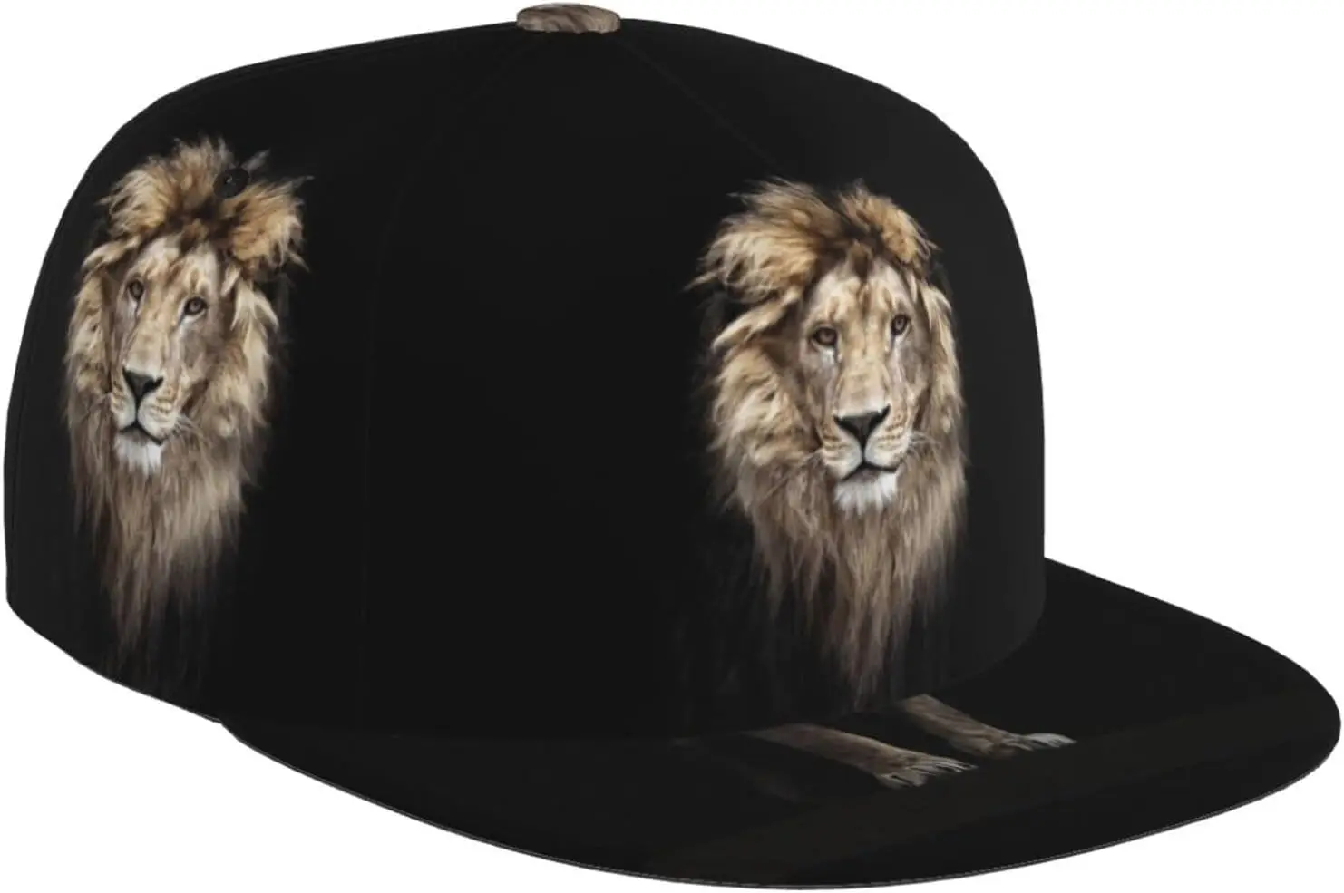 قبعة بيسبول الأسد قبعة رائعة عصرية بحافة مسطحة وقبعات قابلة للتعديل على شكل حيوانات للرجال