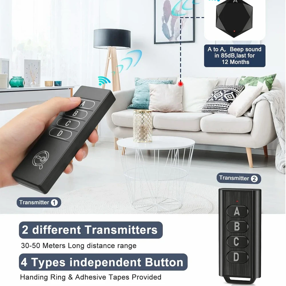 Hollarm Wireless Key Finder Remote Key Locator Phone Wallets Pet Tracker Wallet Tracker Anti-Lost Tags Keychains 4 Receiver key finder wallet tracker anti lost tracker bluetooth finder