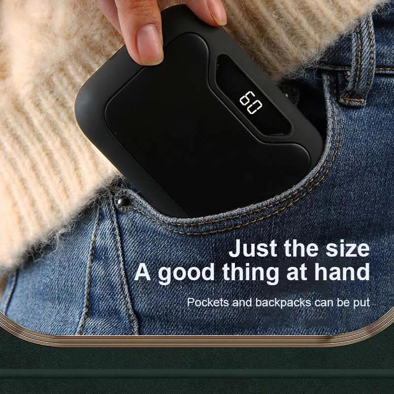 Chauffe-mains en velours aste USB, mini banque d'alimentation portable,  chauffe-poche électronique mobile, 10000mAh - AliExpress