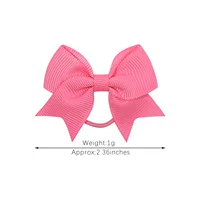 10Pcs/lot Grosgrain Ribbon Pigtail Hair Bows Elastic Hair Ties Hair Bands Holders Girls Baby Hair Accessories for Baby Infants 4