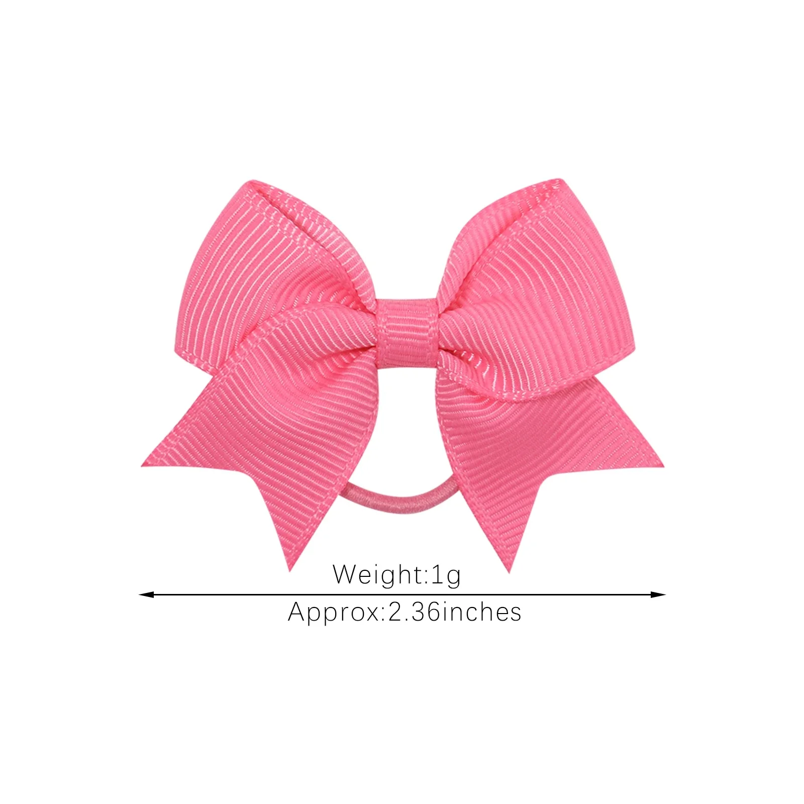 10Pcs/lot Grosgrain Ribbon Pigtail Hair Bows Elastic Hair Ties Hair Bands Holders Girls Baby Hair Accessories for Baby Infants 4