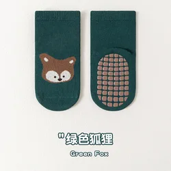 Autumn and Winter Non-Slip Cartoon Baby Socks with Large Dot Grip - 0-1 Year (1 Pair Sock A)