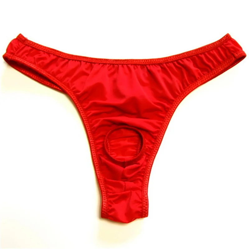 Sexy Underwear Men Hole Open Pouch Homme Male Thong Underpants Men Calzoncillo Hombre Breathable Panties