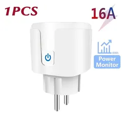 WiFi Smart Socket EU Plug with Power Monitoring and Remote Control - EU Plug (16A)