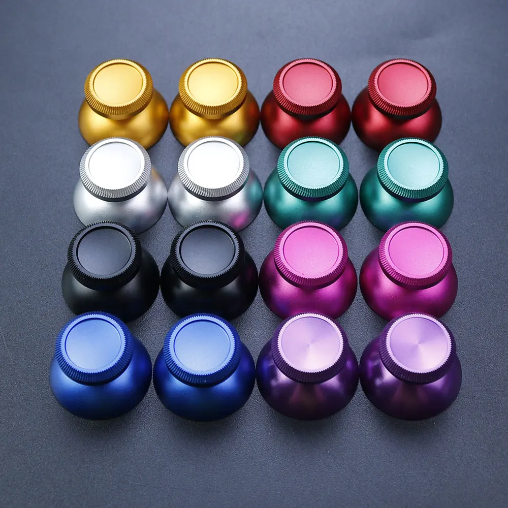 JCD 2pcs 알루미늄 금속 3D 아날로그 조이스틱 엄지 스틱 그립 캡 교체 버튼 PS4 Slim/Pro/Xbox One 슬림 컨트롤러