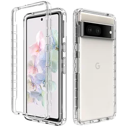 Shockproof Clear Soft Rubber Case for Google Pixel - Durable and Sleek Phone Protection (Clear)