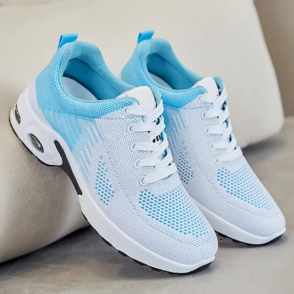 Running Shoes Ladies Breathable Sneakers Summer Light Mesh Air Cushion Women Sports Shoes Outdoor Lace Up Training