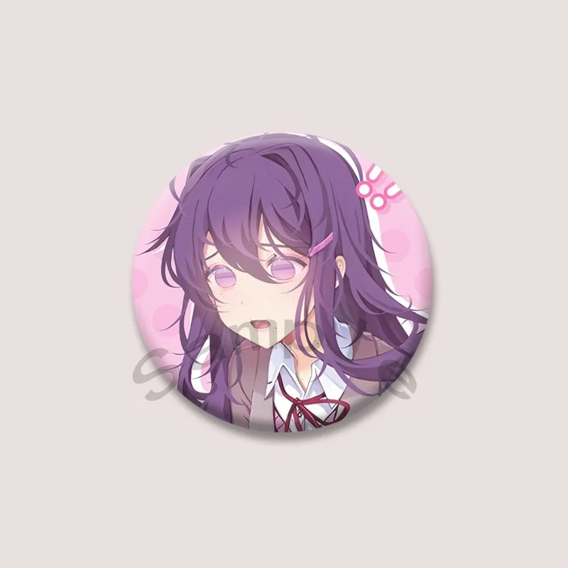 Spiel Doki Doki Literature Club Button Pins Cartoon Natsuki Monika Runde Brosche Rucksack Hut Abzeichen Zubehör Fans Schmuck Geschenk – Detail 10