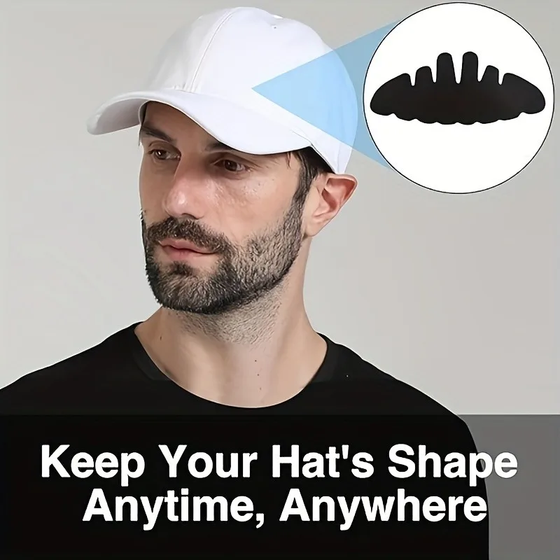 5pcs Baseball Cap Sweat Liner Absorbent Pads Insert,Outdoor Hard Hat Sweatband, for Sports Cap Wide Brim Caps - All-season, Knit