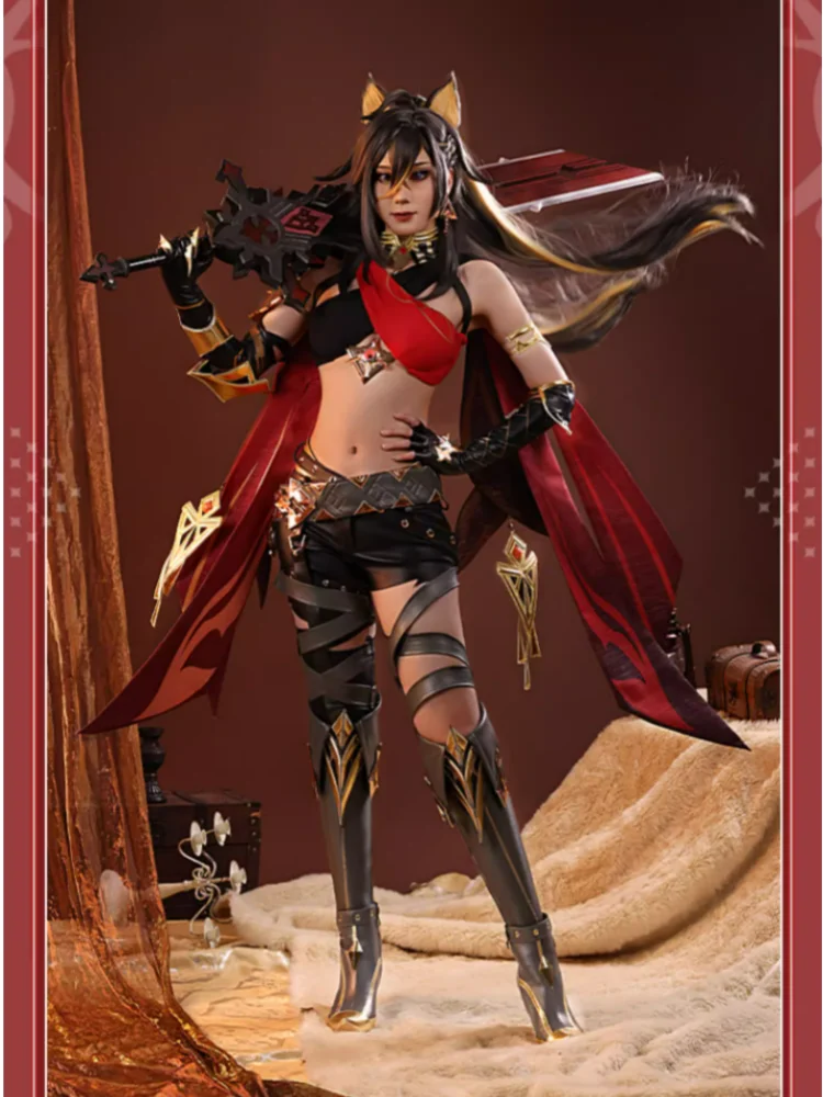 

Game Genshin Impact Dehya Cosplay Costume Anime Women Sexy Uniforms Role Play Clothing Carnival Comic-con Party Suit Stock