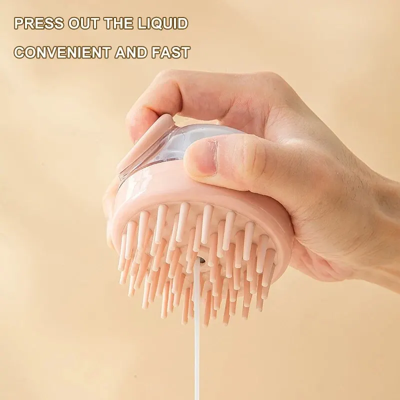 Pet Bath Brush Soft Silicone With Shampoo Dispenser