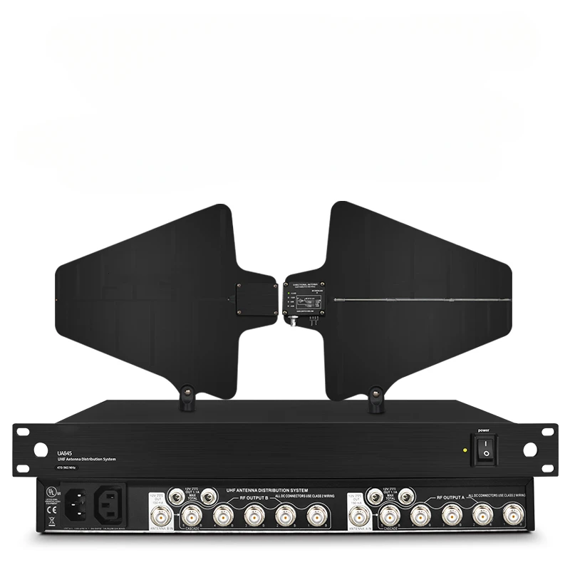 

For UA845UA874 One to Five Wireless Microphone Signal Intensifier Outdoor Professional Performance Receiving Antenna Amplifier