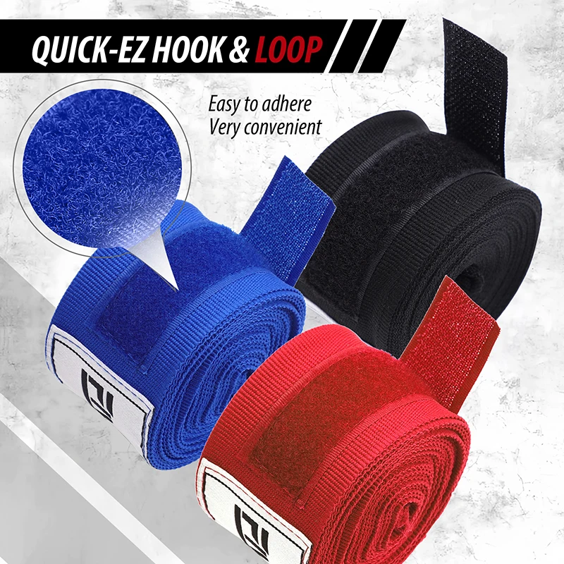 Boxing Bandages 180 Inch Elasticated Thumb Loop Bandages Wrist Wrap Protection for Men Women Muay Thai MMA Kick