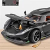 1:24 Jesko Attack Alloy Sports Car Model Diecast Metal Racing Car Model Simulation Sound and Light Childrens Toy Gift 6