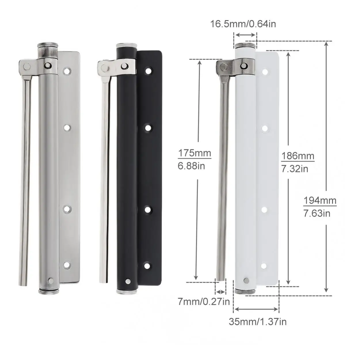 Door Closers Stainless Steel Simple Automatic Hinge Lightweight Closing Device Hardware For Home Office door closer