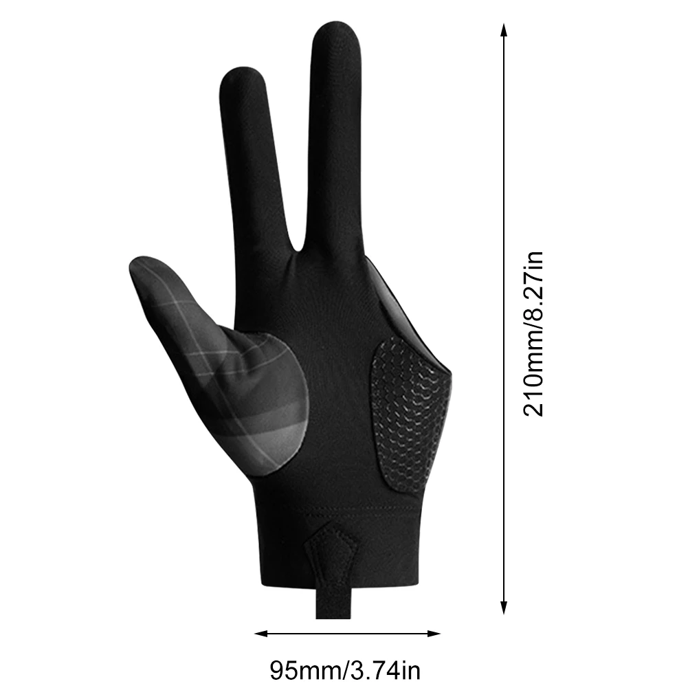 Description Picture 5 of item3 Finger Snooker Glove Non-Slip Cue Shooters Gloves Left/Right Hand Universal Billiard Sports Accessories