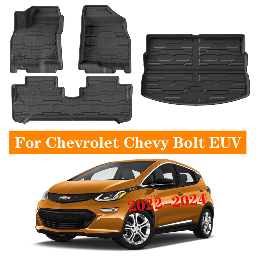 TPE 3D Car Floor Mats Cargo Liner Trunk Pad for Chevrolet Chevy Bolt EUV Left Hand Drive