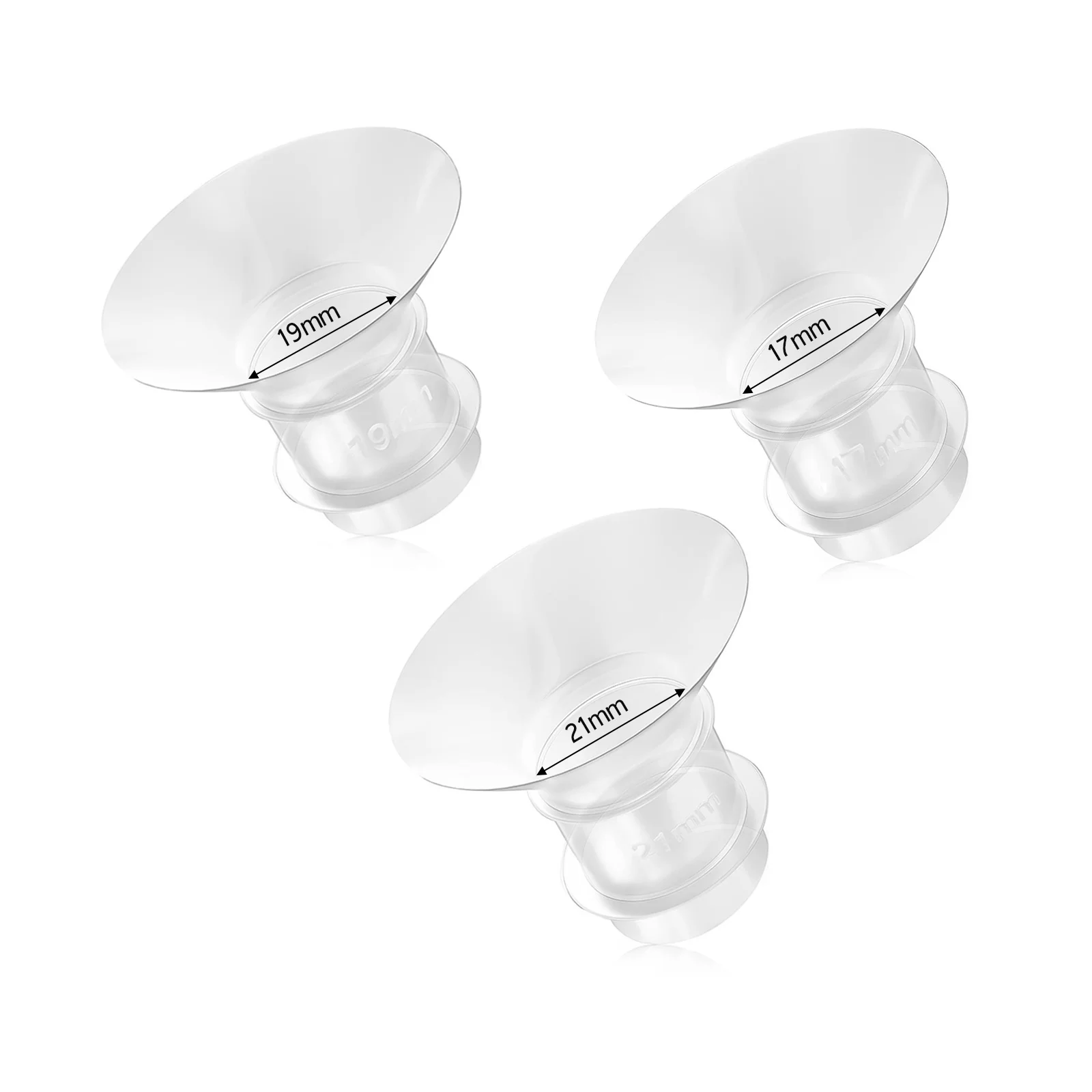 17mm 19mm 21mm Breast Milk Pump Flange Inserts Breast Converter Practical Breast Pump Replacement Accessories 5