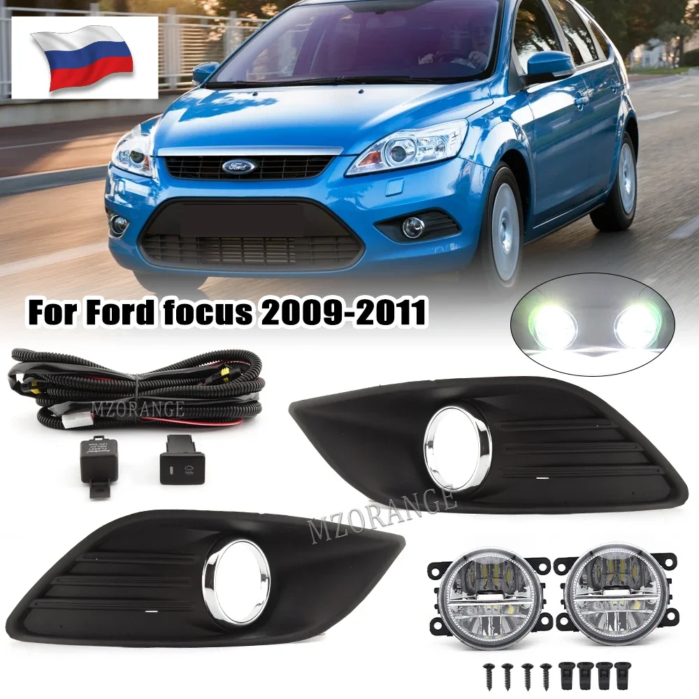 2008 Ford Focus Headlight Assembly Primed Front Bumper Cover For 2008-2011 Ford Focus - With Fog Light Holes, Direct Replacement Evan-Fischer Auto Body Part - Foto 6