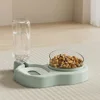 Automatic Cat Feeder & Water Bowl Set - Pet Food Dish Dog Bowl, Anti-Spill Cat Waterer, All-in-One Feeding Supplies 3