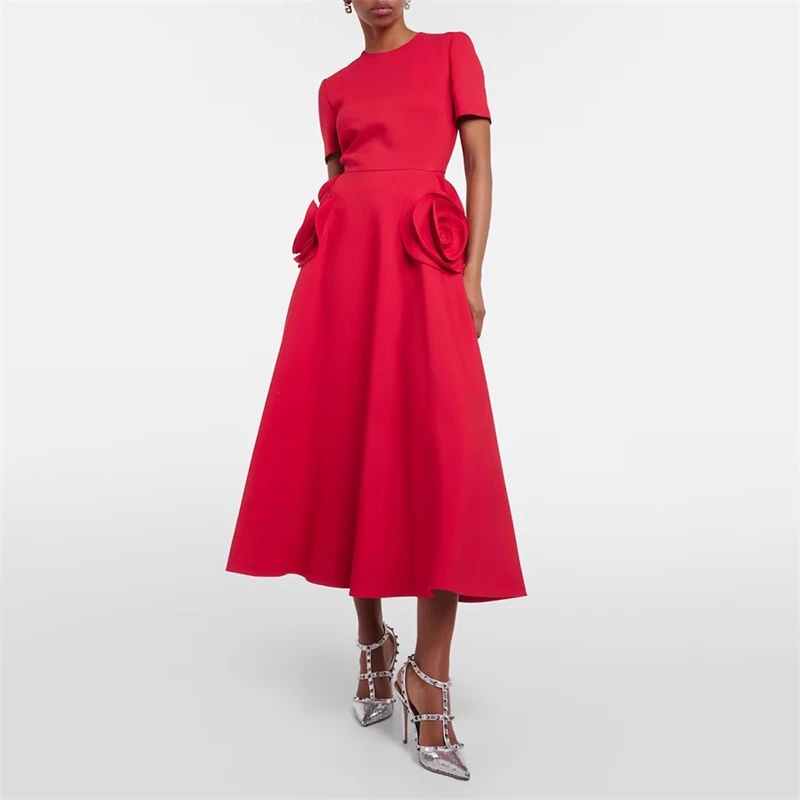 Vestido de falda circular con hombros descubiertos y bolsillos Morado Tallas Grandes