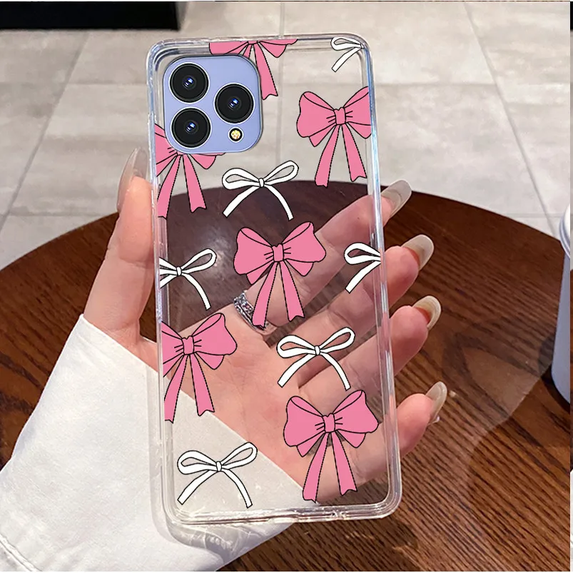 Cute Love Rabbit Transparent Silicone Phone Case - Soft TPU Bumper Shell
