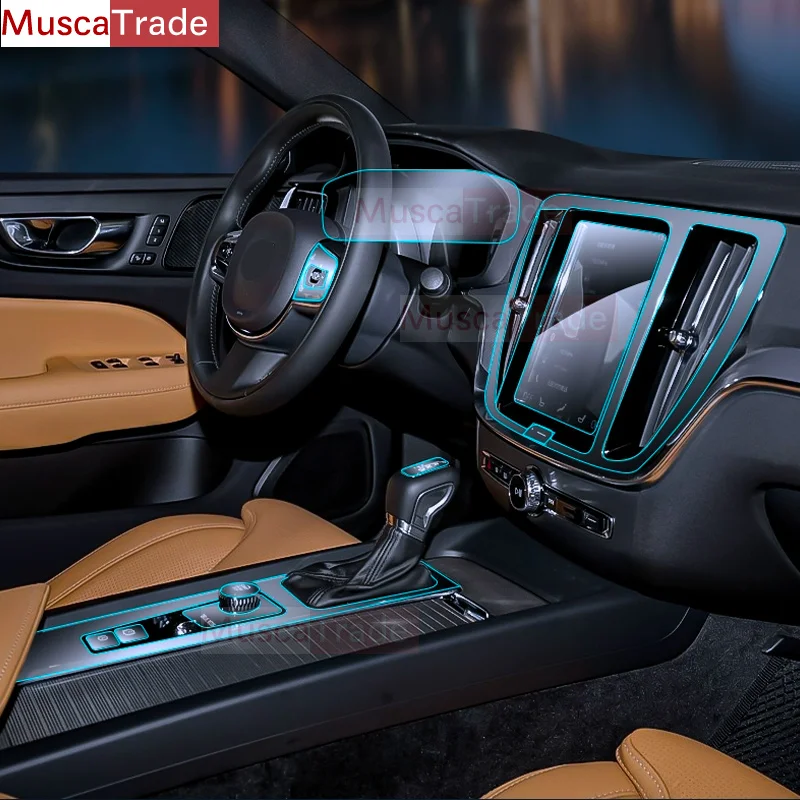 

Для VOLVO XC60 Hybrid 2022-2023 панель коробки передач навигационный экран Автомобильный интерьер защитная пленка TPU покрытие против царапин
