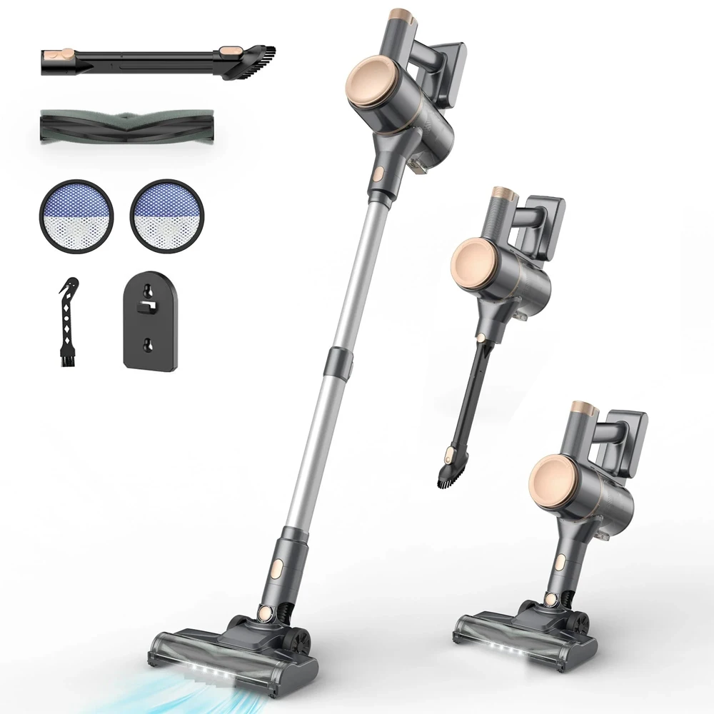 N8 Cordless Vacuum Cleaner 40Kpa 40 Mins Runtime Lightweight Stick Vacuum Powerful Suction Self-Standing Rechargeable Vacuum Cleaner for Carpet Pet Hair Hardwood Floor 1