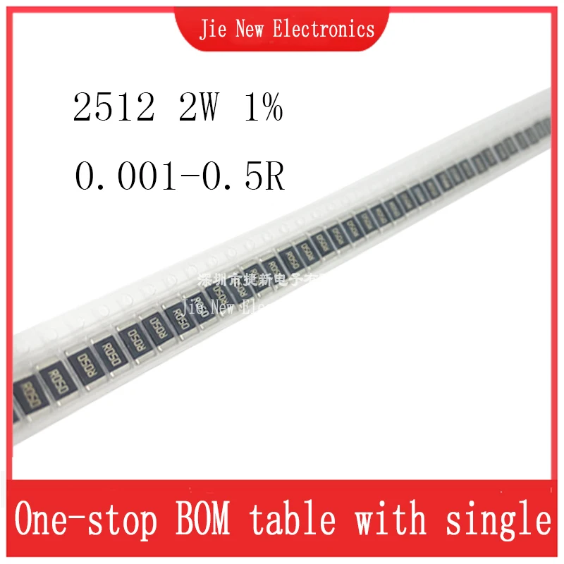 

50PCS 2512 2W 1% SMD Alloy Resistor Chip 0.001R 0.0015R 0.01R 0.012R 0.03R 0.05R 0.06R 0.1R 0.2R 0.22R 0.3R 0.33R 0.5R Ohm