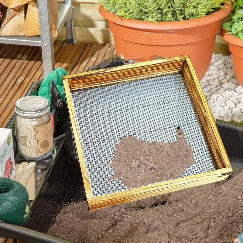 Garden Soil Sifter Multifunctional Handheld Gravel Sifter Compost Soil Screen Sifters Wood Dirt Sieve Hand For Rock Cleaning