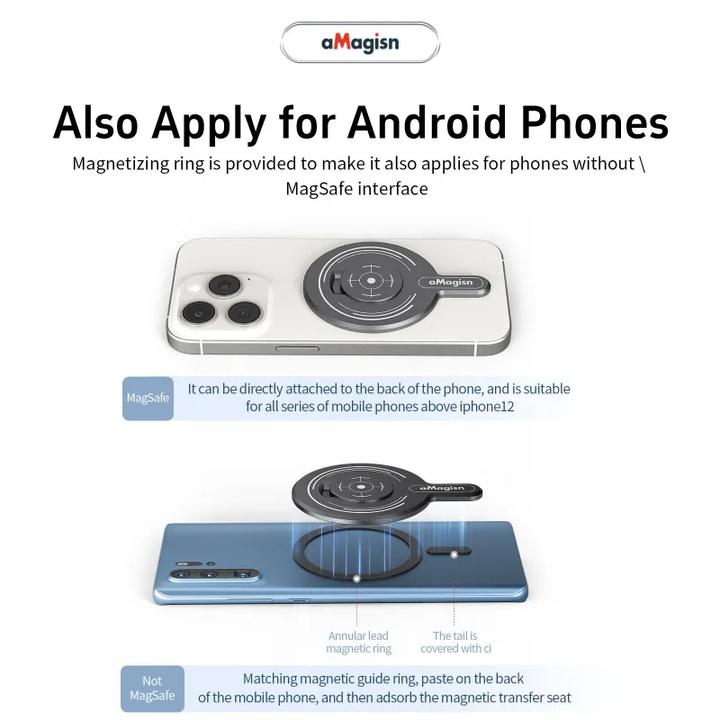 aMagisn for Insta360 Flow Powerful Magnetic Adapter for MagSafe