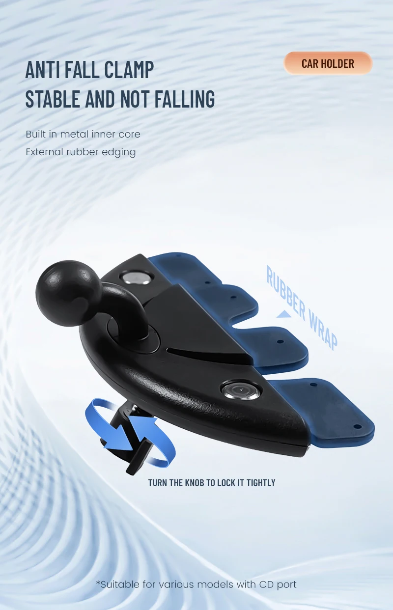 Universal Car Tablet Stand Phone Holder Auto CD Slot Mount Bracket for iPad Pro For iPhone iPad Phone & Tablet Support 4-14 Inch