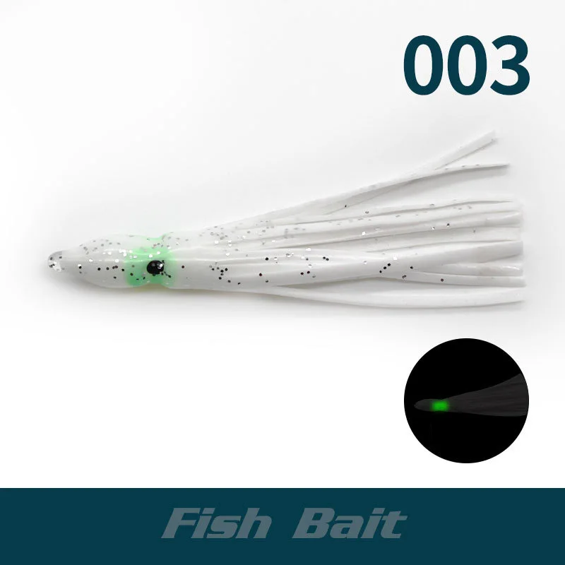 thumbnail image 1 of PRO BEROS - 5 señuelos luminosos suaves con forma de pulpo, de 5 a 12 cm, de silicona, para pesca al curricán, pesca con curricán, pesca con calamar y jigging, 1 of 5