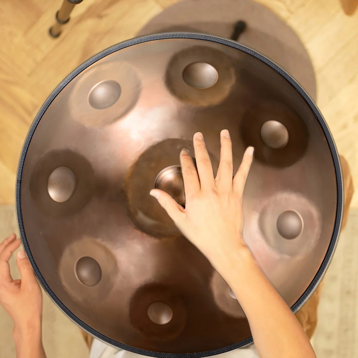 Musical Percussion Instruments 432Hz Stainless Steel Handpan Drum 9/10/12notes D Minor 22 inch with Steel Tongue Including Bag for Yoga Meditation Beg