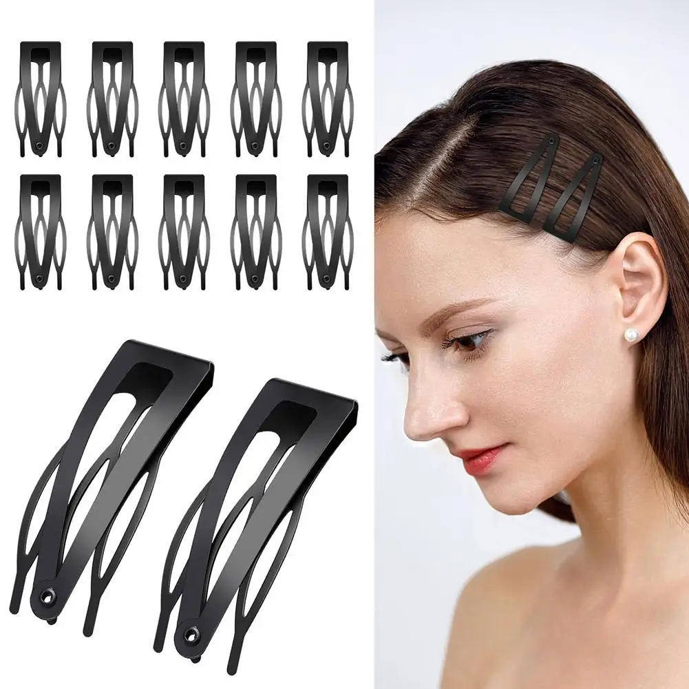 10 Stück Haarspangen mit doppeltem Griff, Metall-Haarspangen mit Druckknöpfen, Haarspangen für Frauen und Mädchen, Haarherstellung, Salonbedarf, Haar-Accessoires