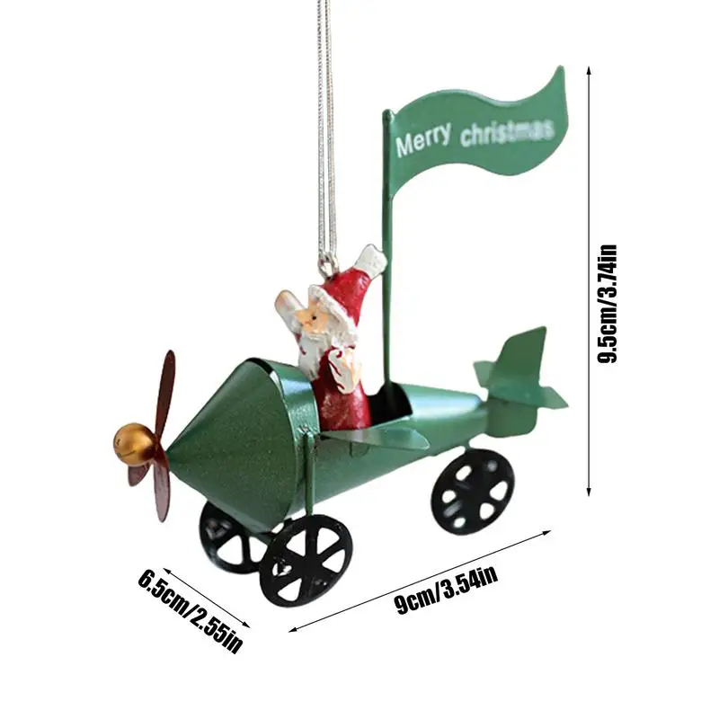 Weihnachtsbaum Schmuck Flugzeug-Figuren - Vintage Metall Ornamente Mit Schneemann & Rentier