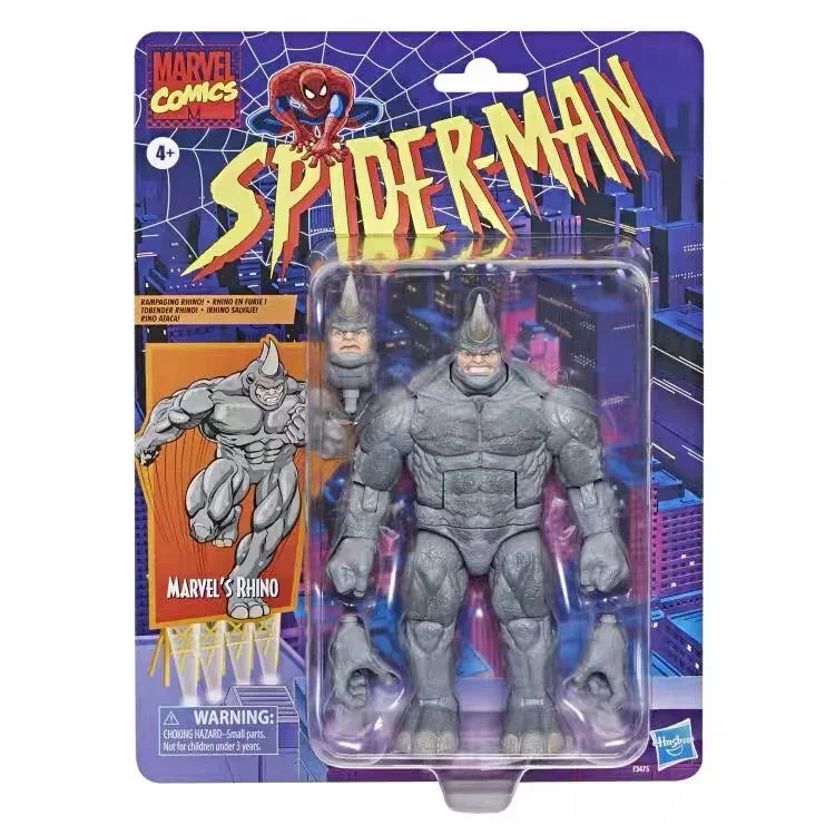 thumbnail image 1 of Figura de acción de Marvel Legends Spider Man Retro Card Quentin Beck Cletus Kasady Rhino Target, muñeco móvil, regalo de cumpleaños, 6 pulgadas, 1 of 5