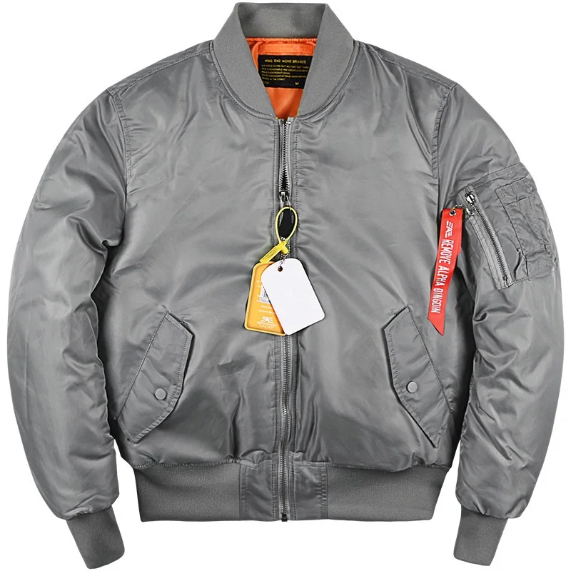 New Alpha Martin Winter Autumn MA1 Bomber Jacket Men's Thick Army Military Tactical Padded Coat Aviator Pilot Baseball Jacket 6