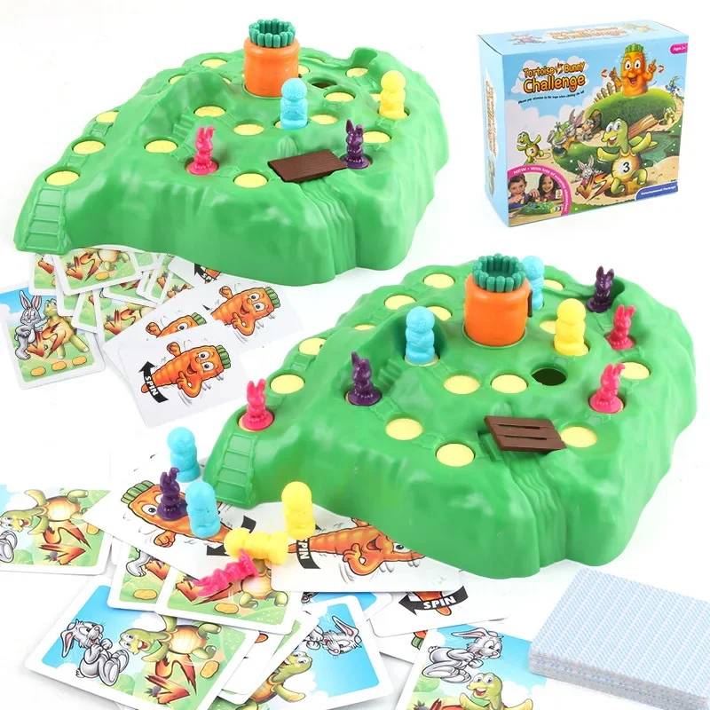 9Pcs New Rabbit Trap Puzzle Toy Children's Dual Play Multiplayer Board Game Competition Parent Child Interactive Strategy Game 4