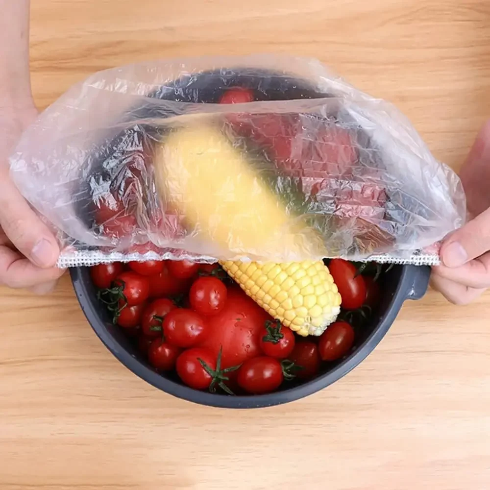 Disposable Elastic Food Fresh-Keeping Covers, Plastic Storage Wrap