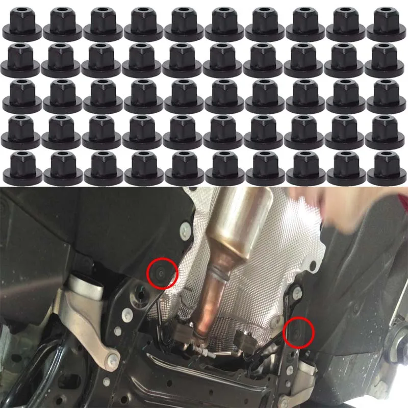 

Автомобильный пластиковый шасси 50X, гайка, фланцевый зажим, замена для Mercedes Benz C63, CL500, CL600, CL63, CL65, CLS500, CLS63, E350, E500