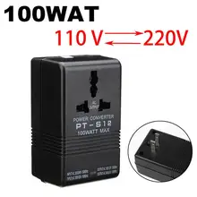 100W 전력 변압기, 110 V, 120V, 220 V, 240V 스텝 다운 전압 변환기, 여행용 듀얼 채널 전력 변환기, 드롭쉽