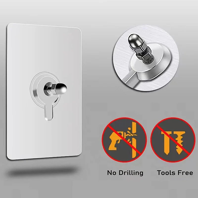 Punch Free Screws Hook Hanger Screw Free Sticker Wall Adhesive Hooks 10 pcs For Mount Wall Shelf Picture Hanging Kitchen Bathroom