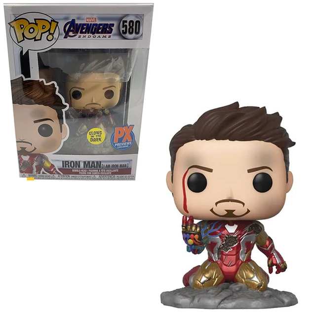 Udråbstegn Maladroit Staple Funko Marvels Endgame #580 I AM IRON MAN funko pop Action Figures Toys  Model Collection